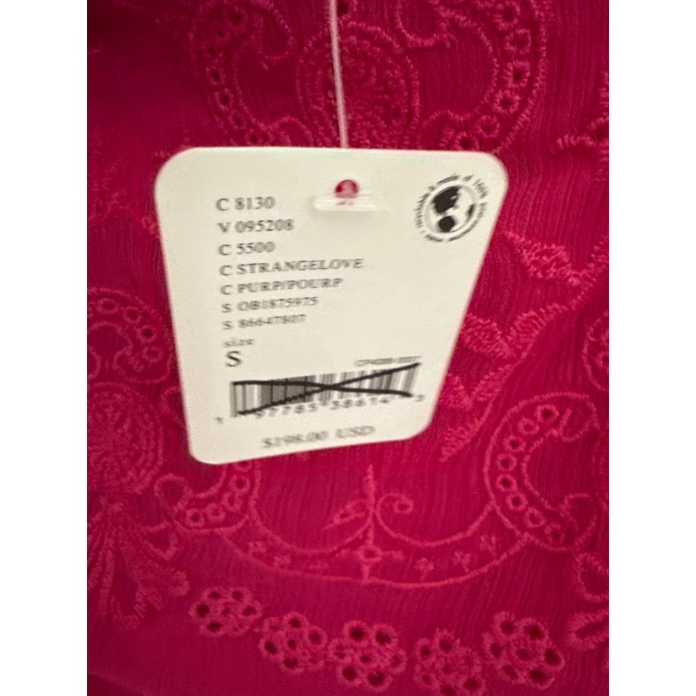 Free People Strangelove Maxi Dress Pink Purple Eyelet Lace Embroidered Sz S - Picture 6 of 12